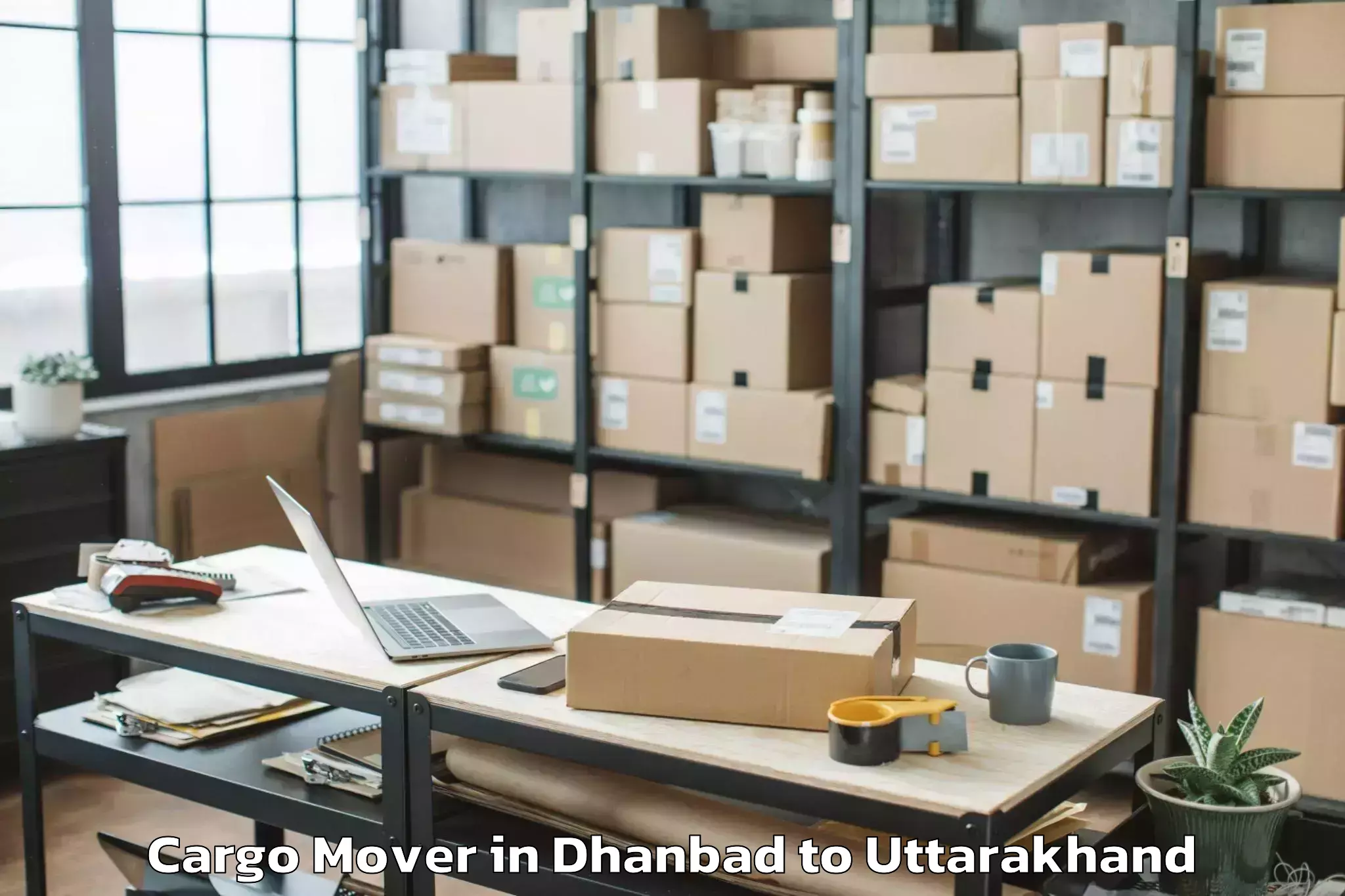 Easy Dhanbad to Banbasa Cargo Mover Booking